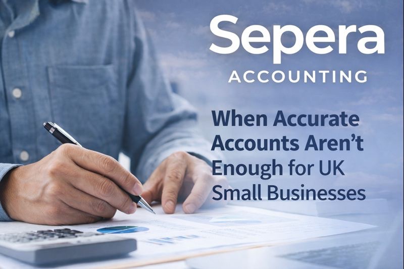 Accounts for UK small businesses explained with a professional accountant reviewing financial figures and reports