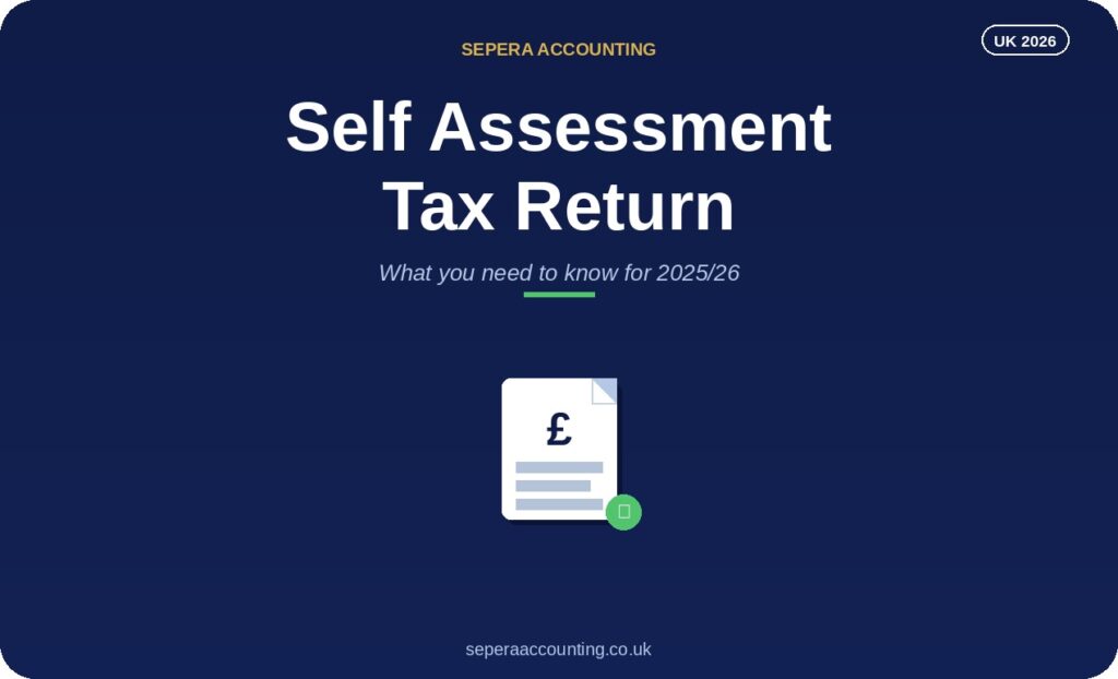 Self assessment tax return guide for UK sole traders and landlords 2025/26, Sepera Accounting